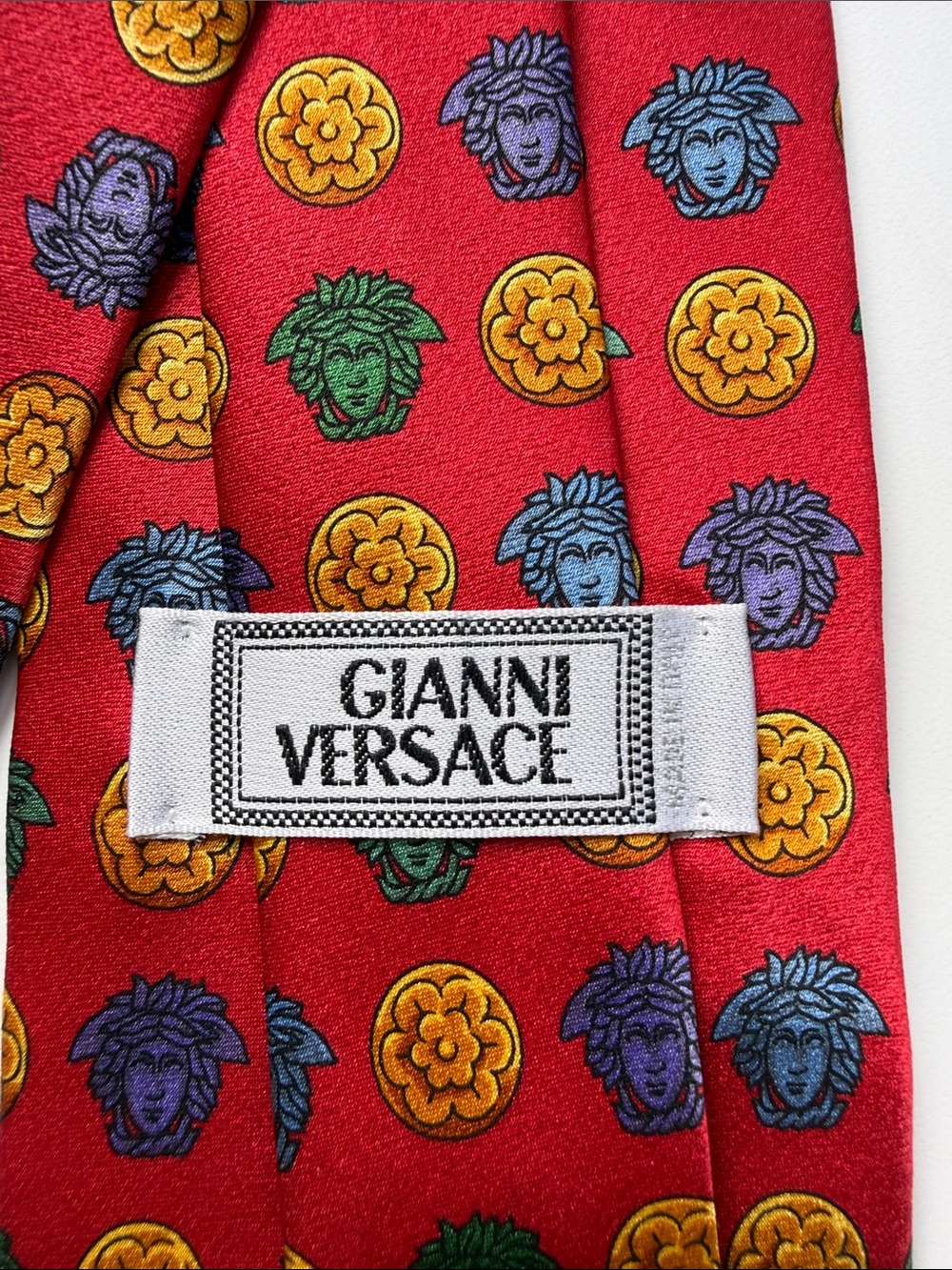 Vintage Gianni Versace Medusa Silk Tie Made in Italy